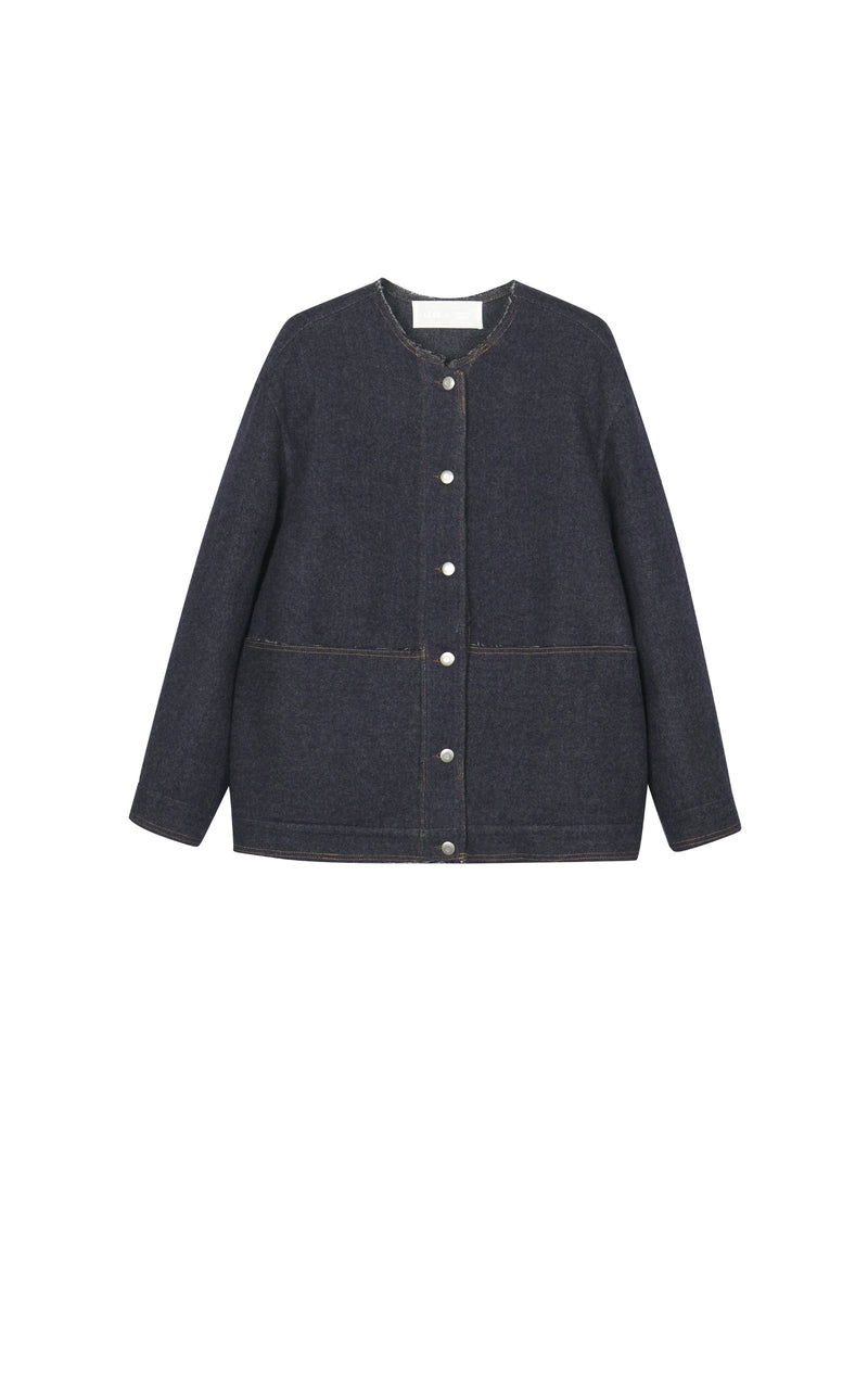 Damen Oversize Wolljacke mit verstellbarem Saum