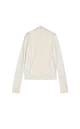 Damen Slim Pullover mit langen Ärmeln Off-White