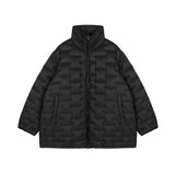 Damen Regular Daunenjacke mit versetzter Blocksteppung Schwarz JNBY