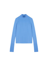 Damen Slim Pullover mit langen Ärmeln Blau