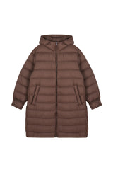 Damen warmer Oversize Daunenmantel mit Seitenschlitzen JNBY