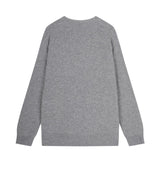 Damen Loose Strickpullover mit tiefem V-Ausschnitt Grau JNBY