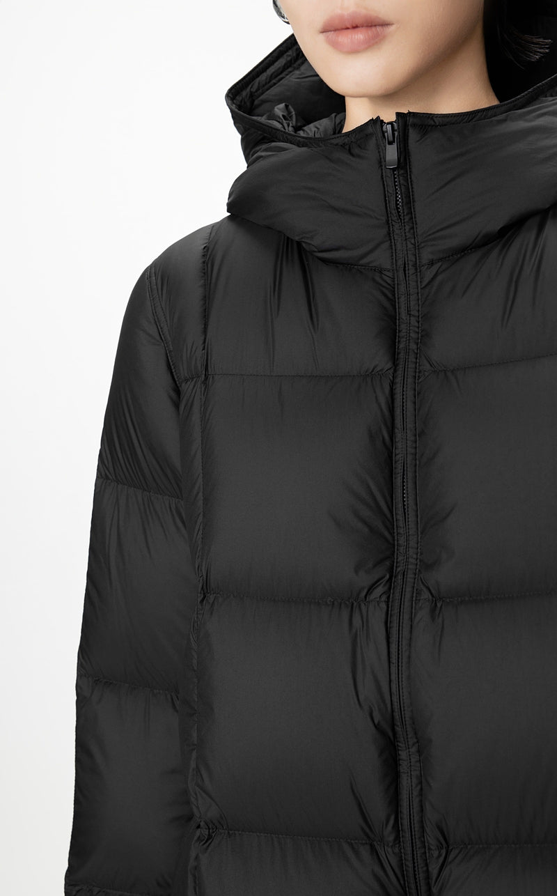 Damen Oversize Goose Daunenjacke mit Zwei-Wege-Reißverschluss