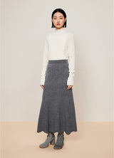 Damen Slim Pullover mit langen Ärmeln Off-White