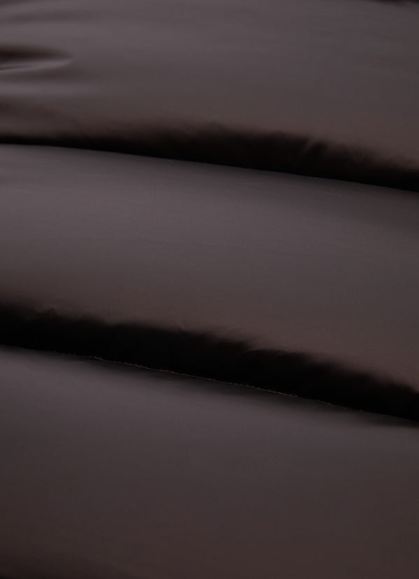 Damen Oversize Daunenmantel mit Stehkragen Braun