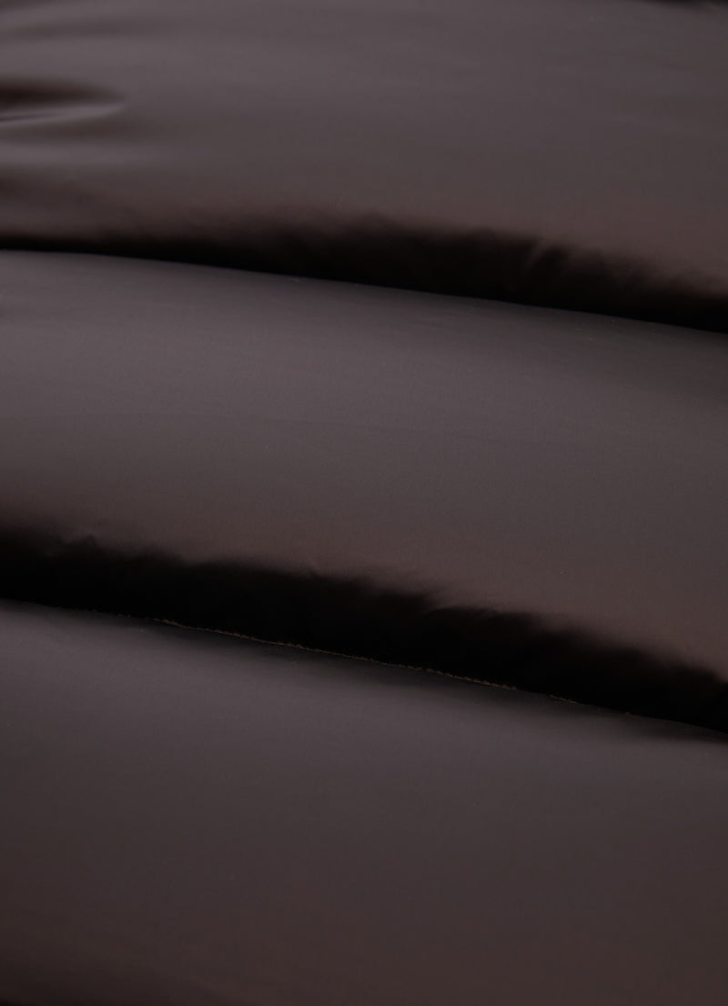 Damen Oversize Daunenmantel mit Stehkragen Braun