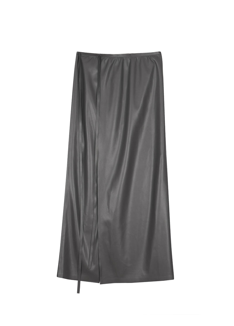 Damen Regular Rock mit Knopfleiste und Rückenschlitz Grau