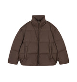 Damen Oversize Gänsedaunenmantel mit Zwei-Wege-Reißverschluss