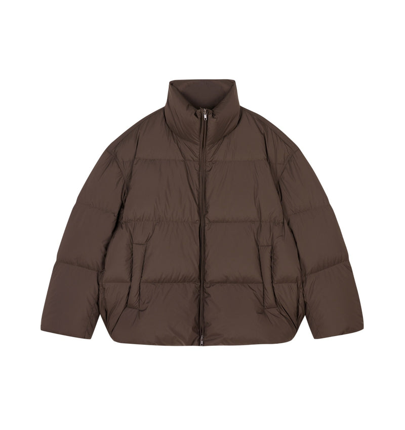 Damen Oversize Gänsedaunenmantel mit Zwei-Wege-Reißverschluss