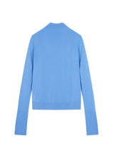 Damen Slim Pullover mit langen Ärmeln Blau