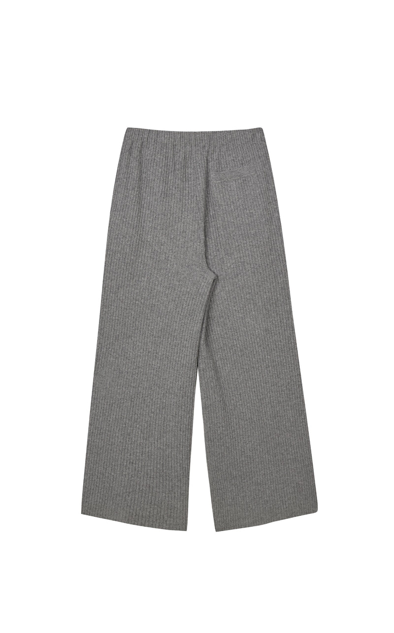 Damen weite Hose aus Wollmischung Grau