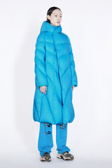 JNBY Daunenmantel Damen - Langer Steppmantel mit Kapuze, ultraleicht & wärmend in Skyblue JNBY