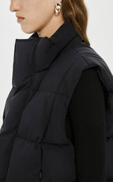 Mono down quilted vest BLACK