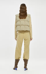 Mono down quilted vest SAND
