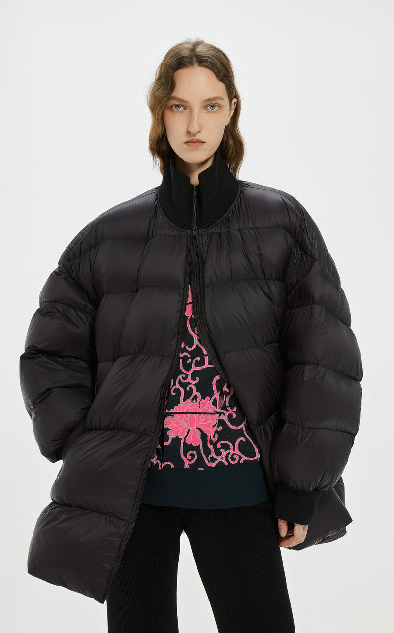 Lange Daunenjacke BLACK