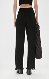 Knitted trousers BLACK