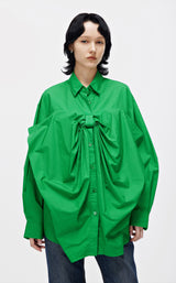 Blouse with bow GREEN