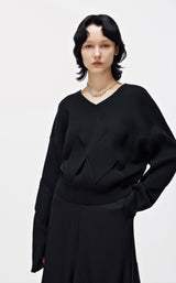 Woll-Pullover BLACK