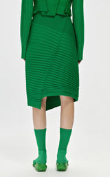 Asymmetric skirt GREEN