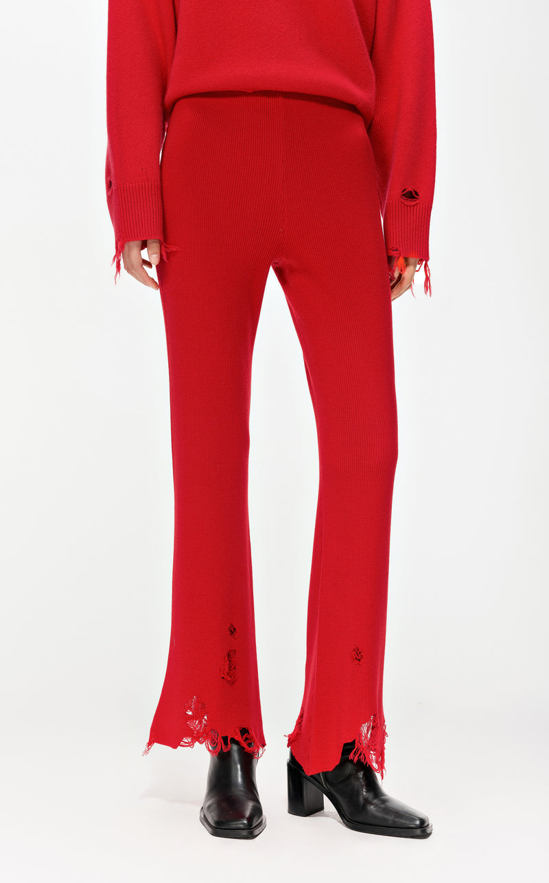 Wool trousers RED