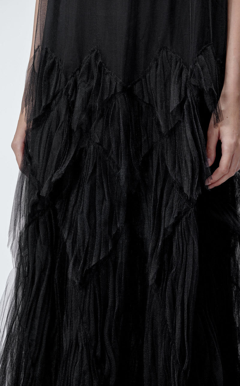 Mesh-Kleid BLACK
