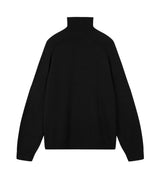 Damen Loose Sweater mit Stehkragen in Schwarz