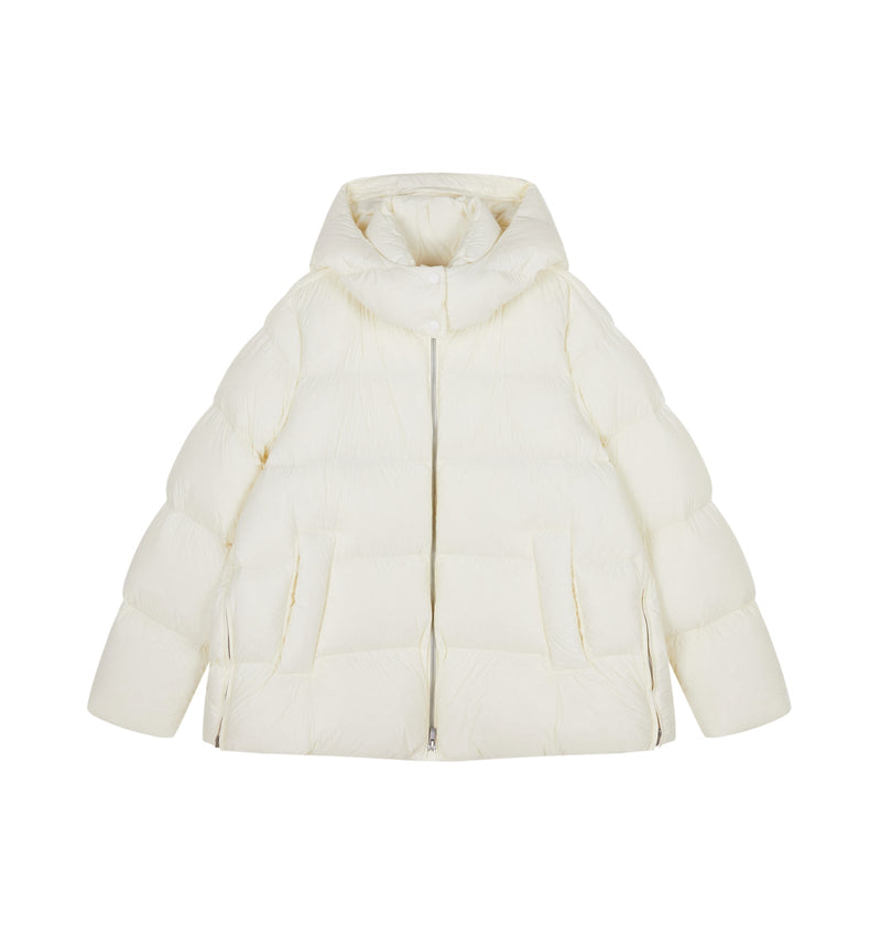 Damen Regular Daunenjacke mit Wärme & Stehkragen Off White