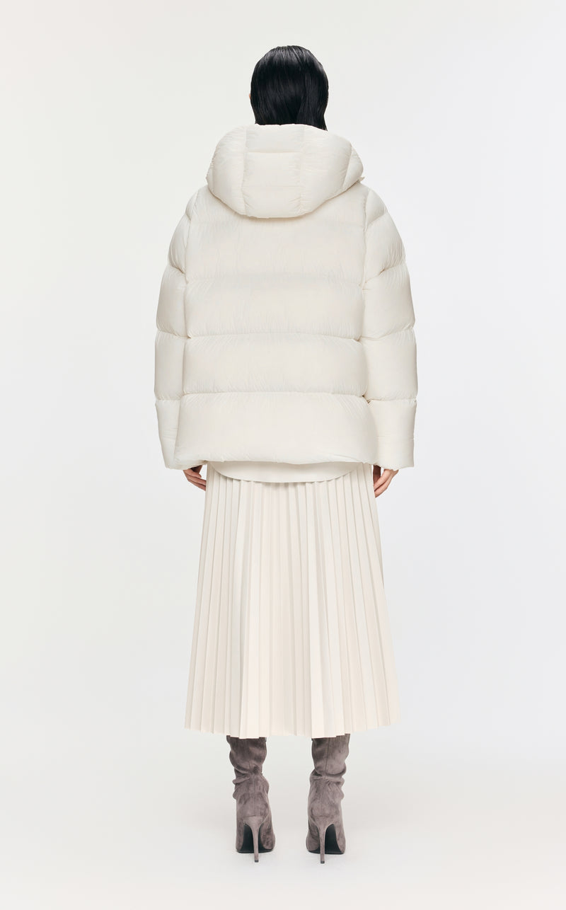 Damen Regular Daunenjacke mit Wärme & Stehkragen Off White