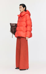 Damen Regular Daunenjacke mit Wärme & Stehkragen Korallen Rot JNBY