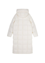 Damen klassischer Daunenmantel mit Taschen, Kapuze und Kachel Steppung JNBY