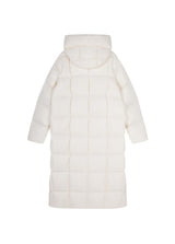 Damen klassischer Daunenmantel mit Taschen, Kapuze und Kachel Steppung JNBY