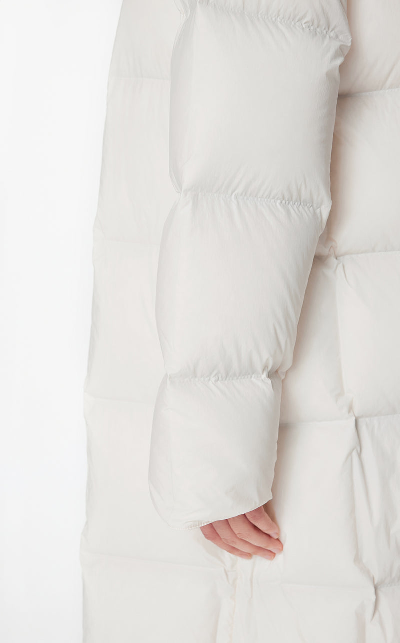 Damen klassischer Daunenmantel mit Taschen, Kapuze und Kachel Steppung