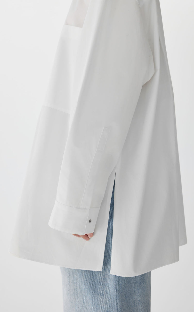 JNBY Bluse mit Mandarin-Kragen WHITE