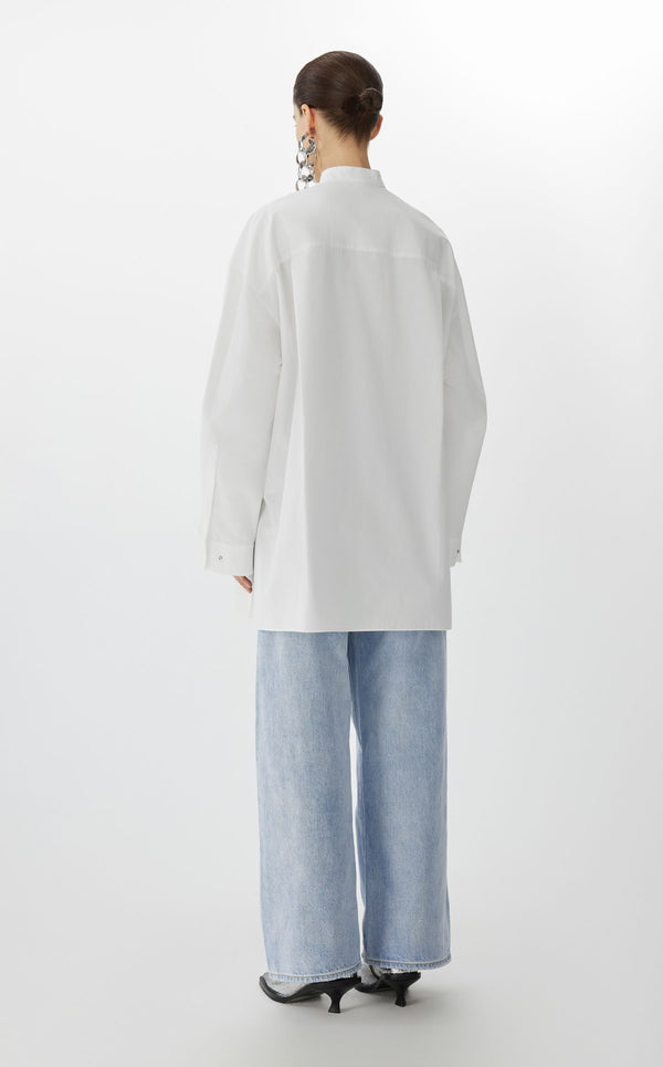 JNBY Bluse mit Mandarin-Kragen WHITE