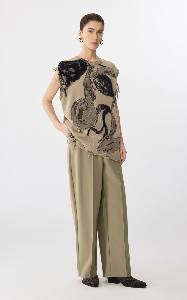 JNBY modische Hose mit Ziernaht LIGHT COFFEE