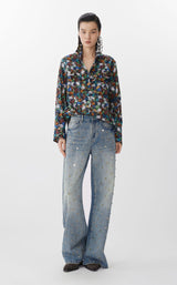 JNBY Statement-Jeans mit Pailletten und Steinchen GREY