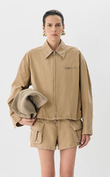 JNBY Oversized Jacke mit Zweiwege-Reißverschluss LIGHT BROWN