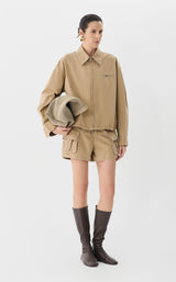 JNBY Oversized Jacke mit Zweiwege-Reißverschluss LIGHT BROWN