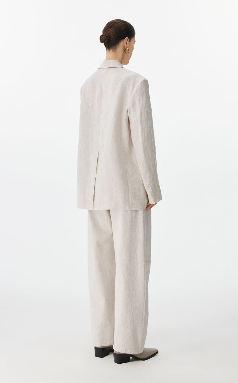 JNBY Leinen-Blazer mit 2 Knöpfen WHITE