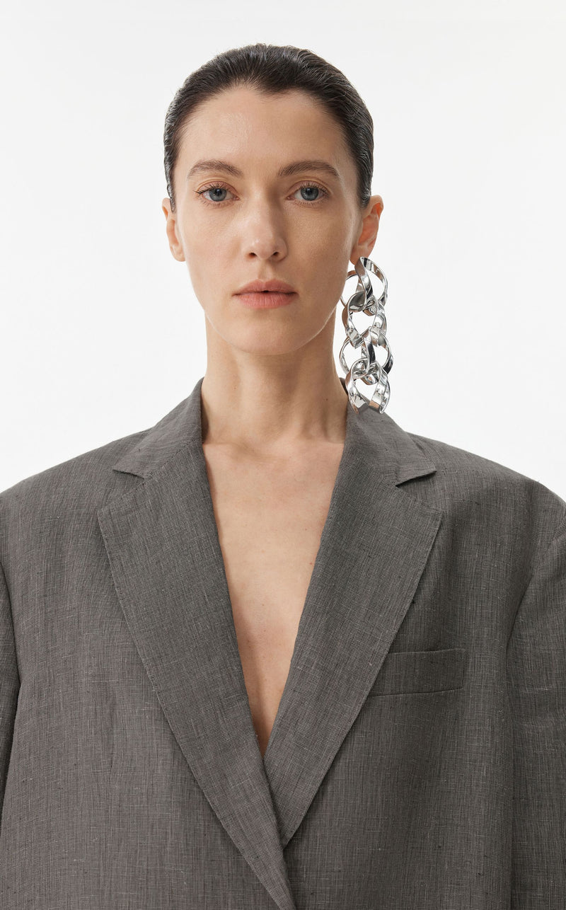 JNBY Leinen-Blazer mit 2 Knöpfen DARK GREY