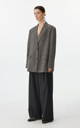 JNBY Leinen-Blazer mit 2 Knöpfen DARK GREY