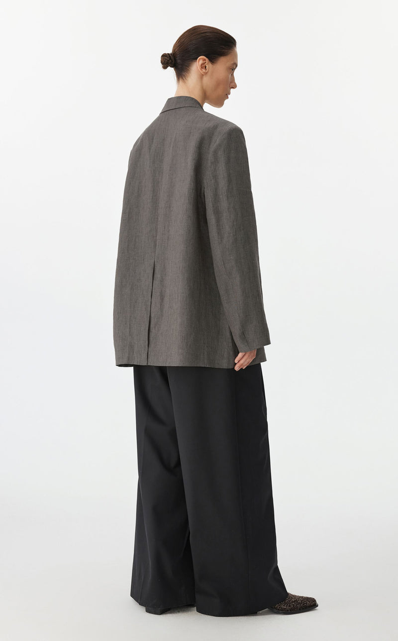 JNBY Leinen-Blazer mit 2 Knöpfen DARK GREY