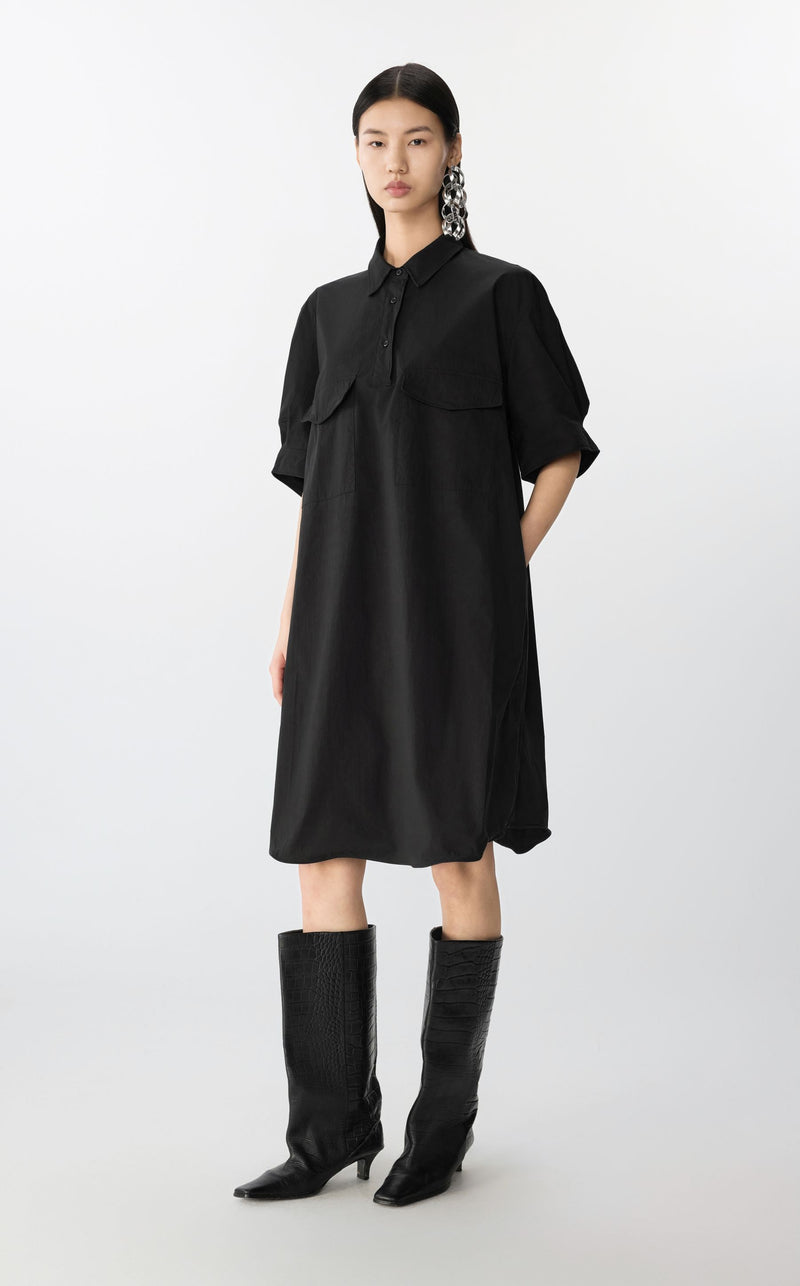 JNBY modernes Kleid mit einem ballonartigen Saum BLACK
