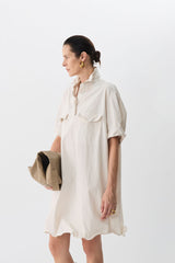 JNBY modernes Kleid mit einem ballonartigen Saum WHITE