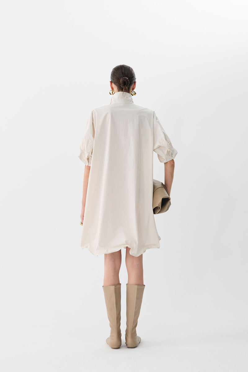 JNBY modernes Kleid mit einem ballonartigen Saum WHITE