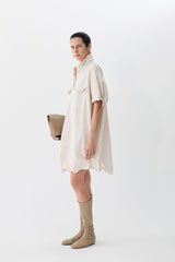 JNBY modernes Kleid mit einem ballonartigen Saum WHITE