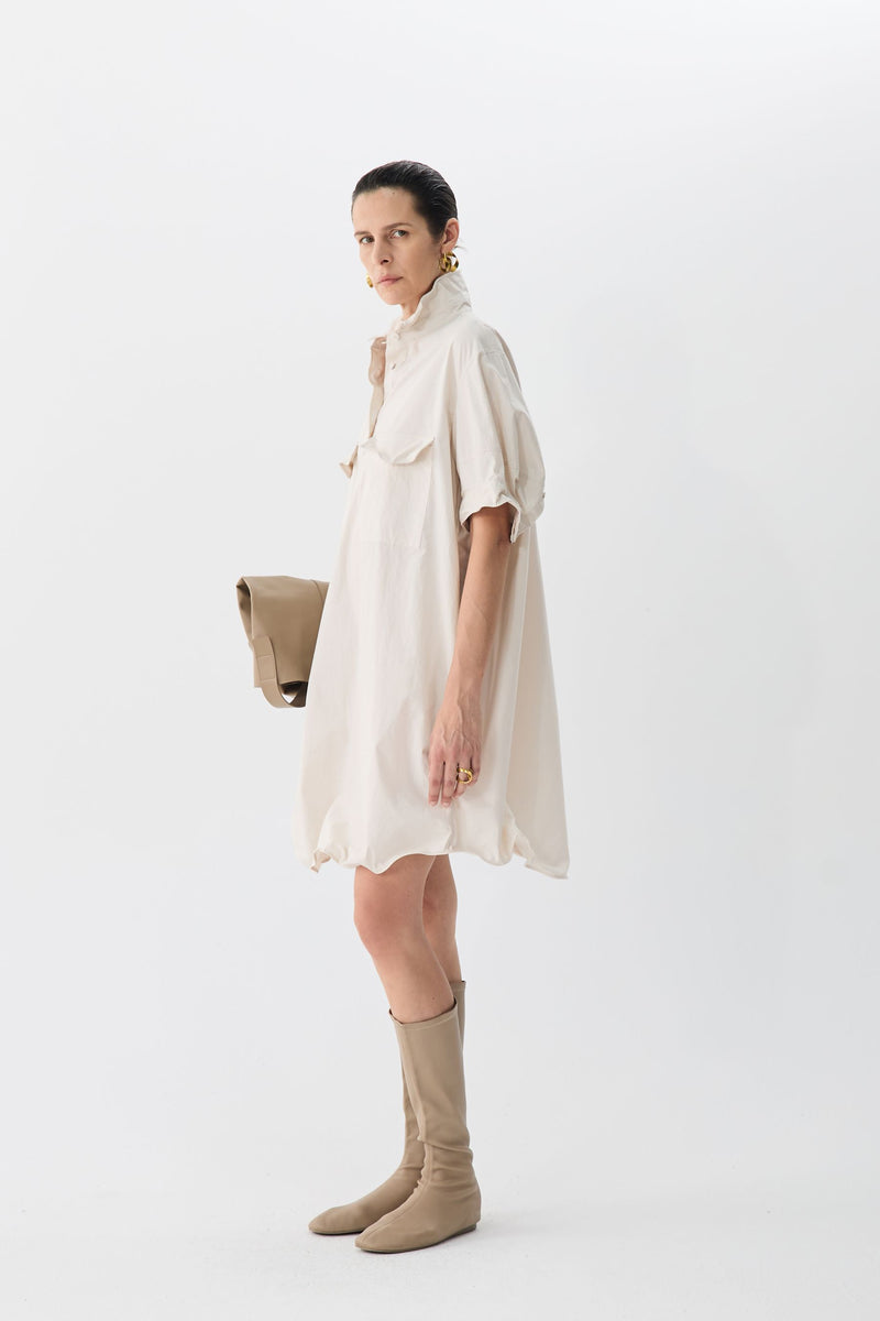 JNBY modernes Kleid mit einem ballonartigen Saum WHITE