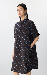 JNBY Kleid mit Eingriffstaschen DARK COFFEE