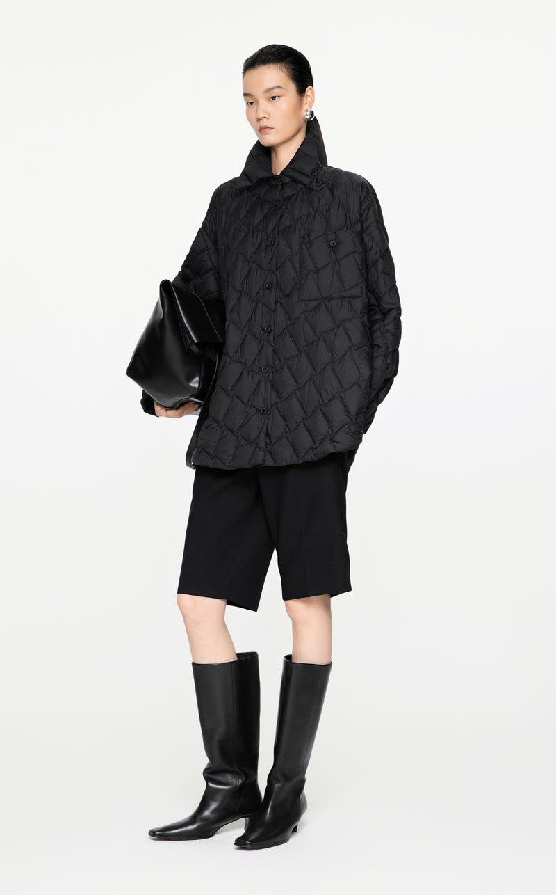 Damen Oversize Steppjacke mit Daunenfüllung – Leicht