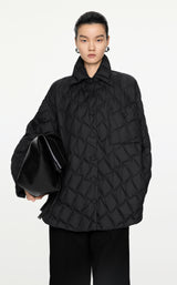 Damen Oversize Steppjacke mit Daunenfüllung – Leicht